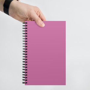 Premium Plain Pink Spiral notebook (Customizable)